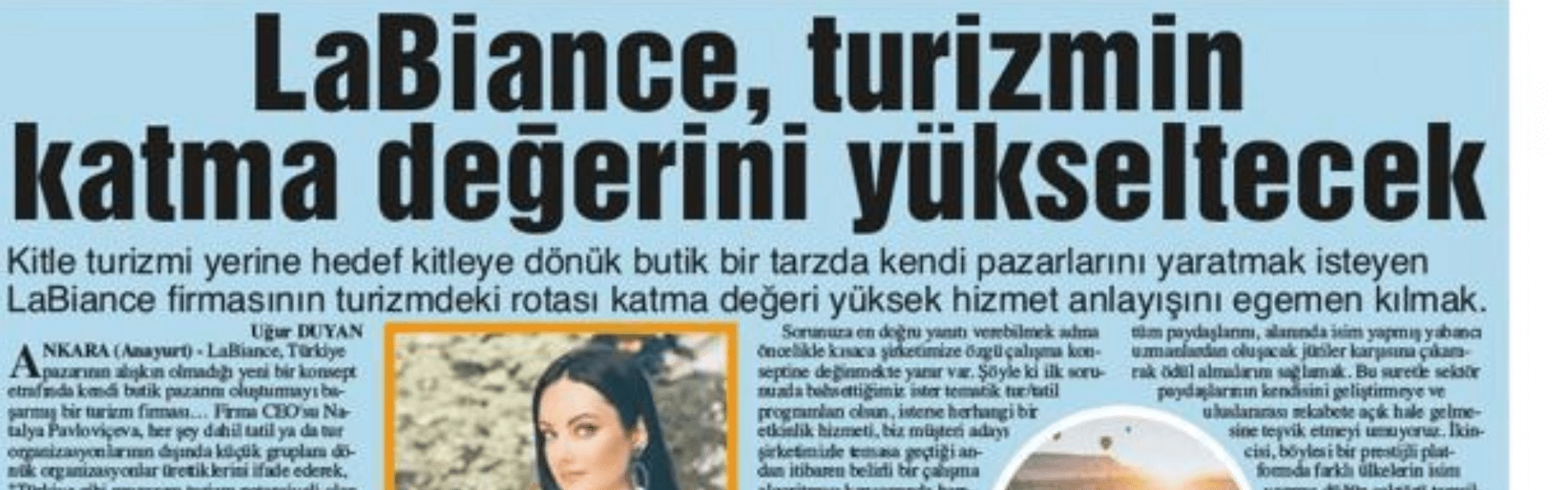 LaBiance, turizmin katma değerini yükseltecek